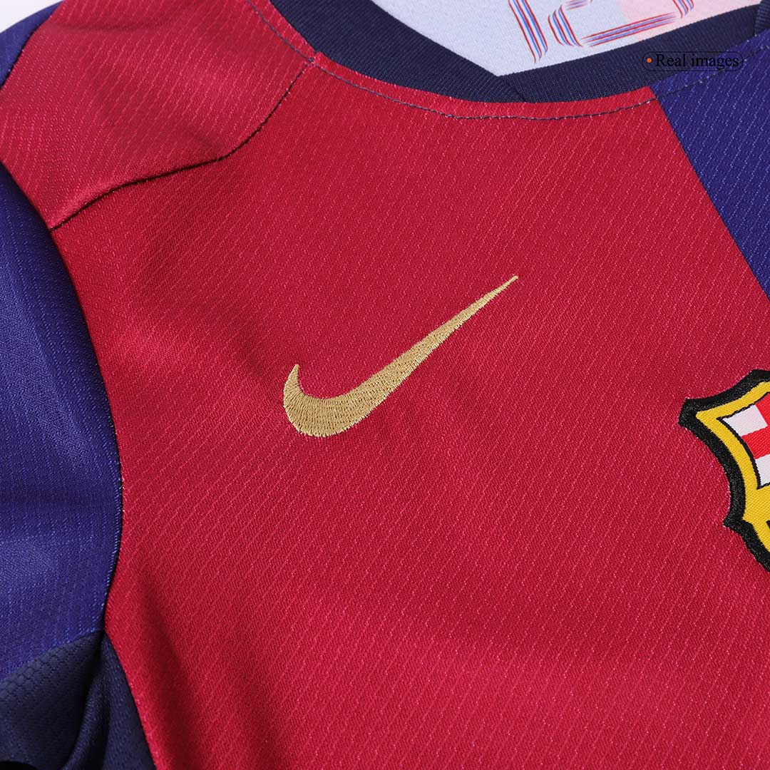 Kid's Barcelona Home Soccer Jersey Kit(Jersey+Shorts) 2024/25 Spotify Logo Without Text