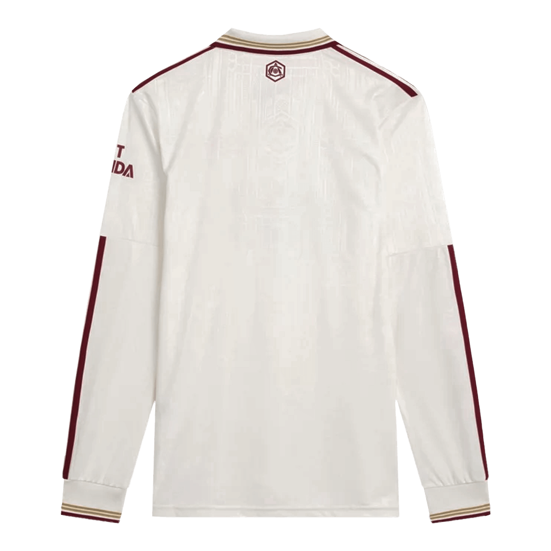 Arsenal Third Away Long Sleeve Soccer Jersey 25/26 White