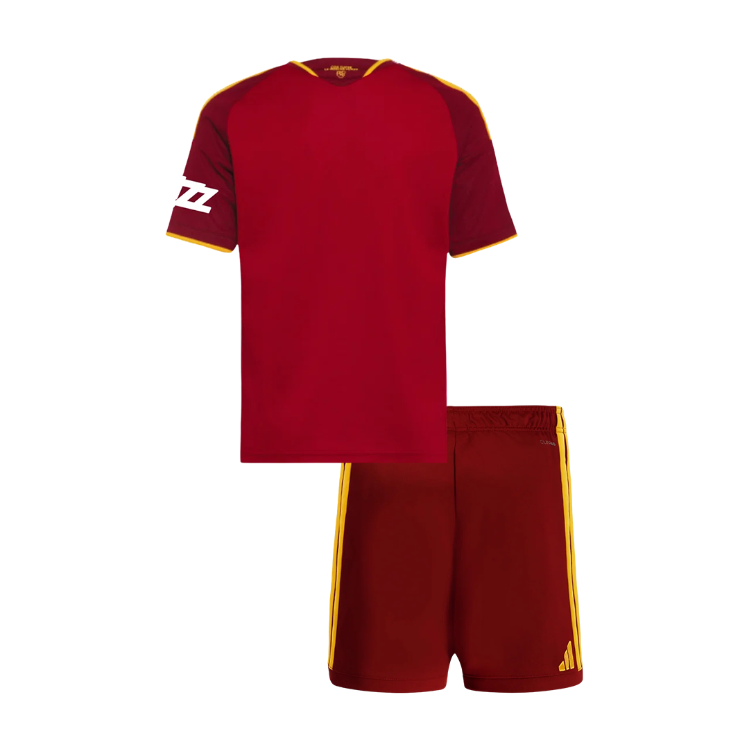 Kids AS Roma Home Soccer Jersey Kit (Jersey+Shorts) 2026/27 Red