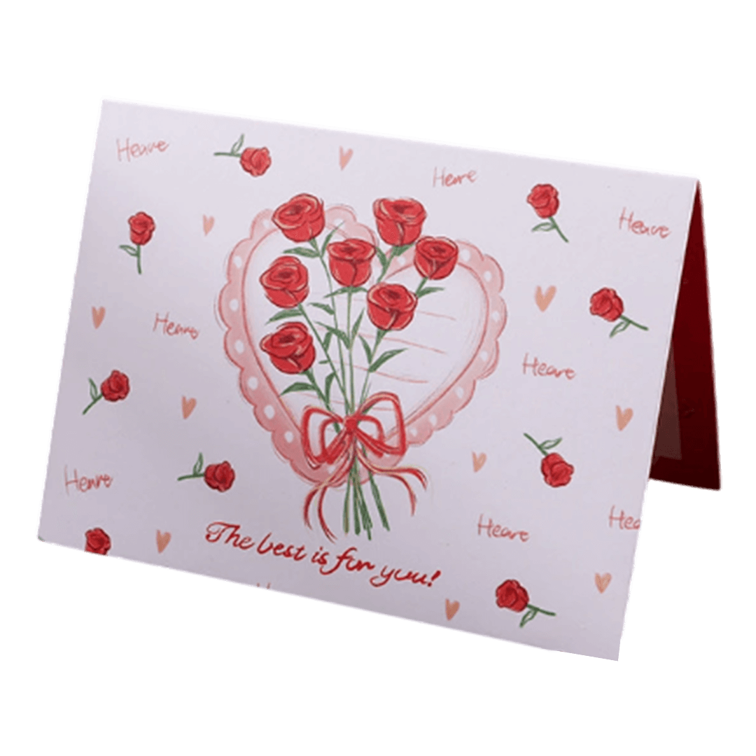 Custom Rose Heart Valentine's Day Card Red football shirt 2025/26