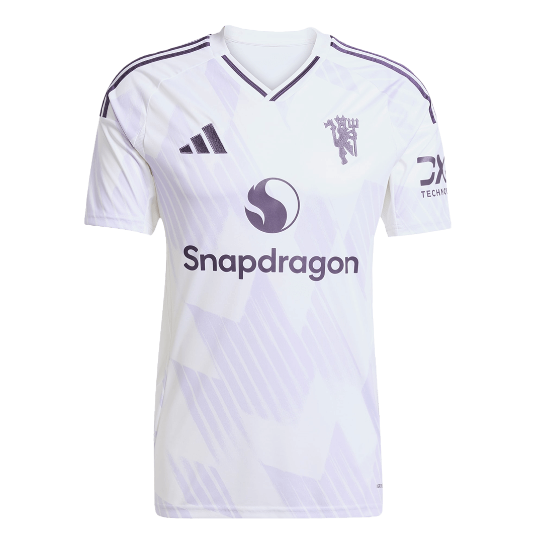 B.FERNANDES #8 Manchester United Away Soccer Jersey 2025/26 White