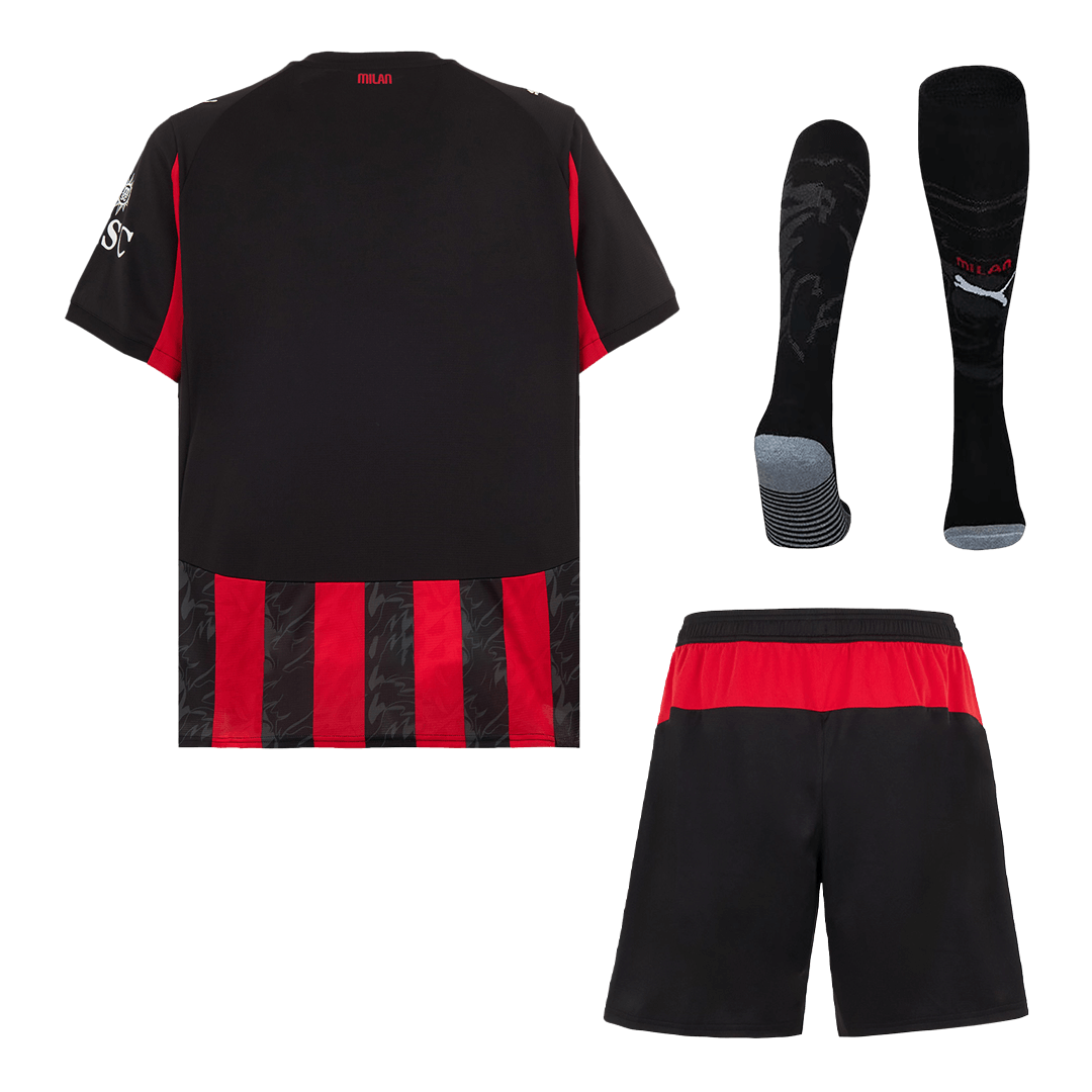 AC Milan Home Soccer Jersey Kit(Jersey+Shorts+Socks) 2025/26