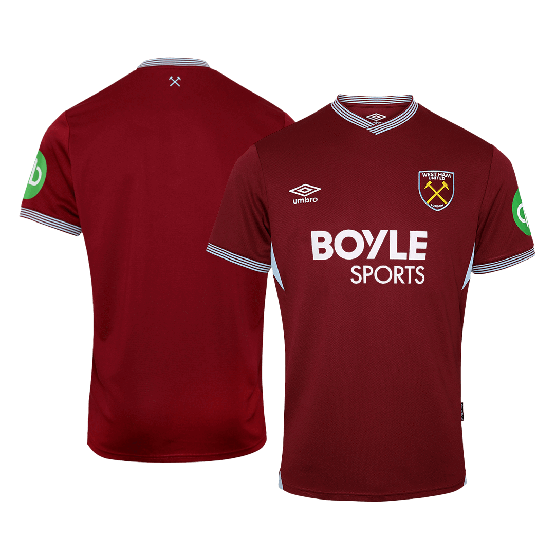 West Ham United Home Soccer Jersey 2025/26 Red