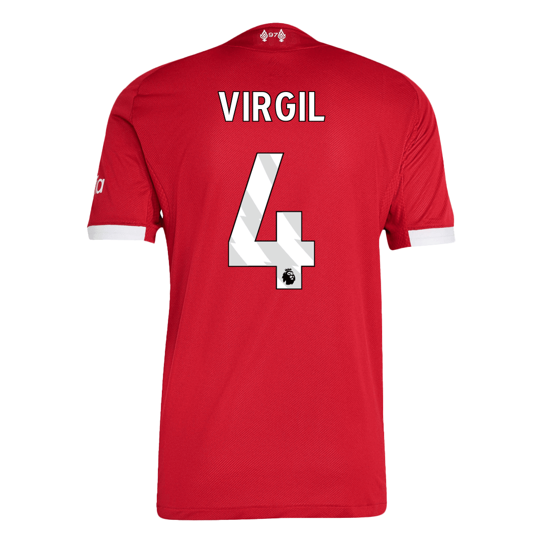 Authentic VIRGIL #4 Liverpool Home Soccer Jersey 2025/26 Red
