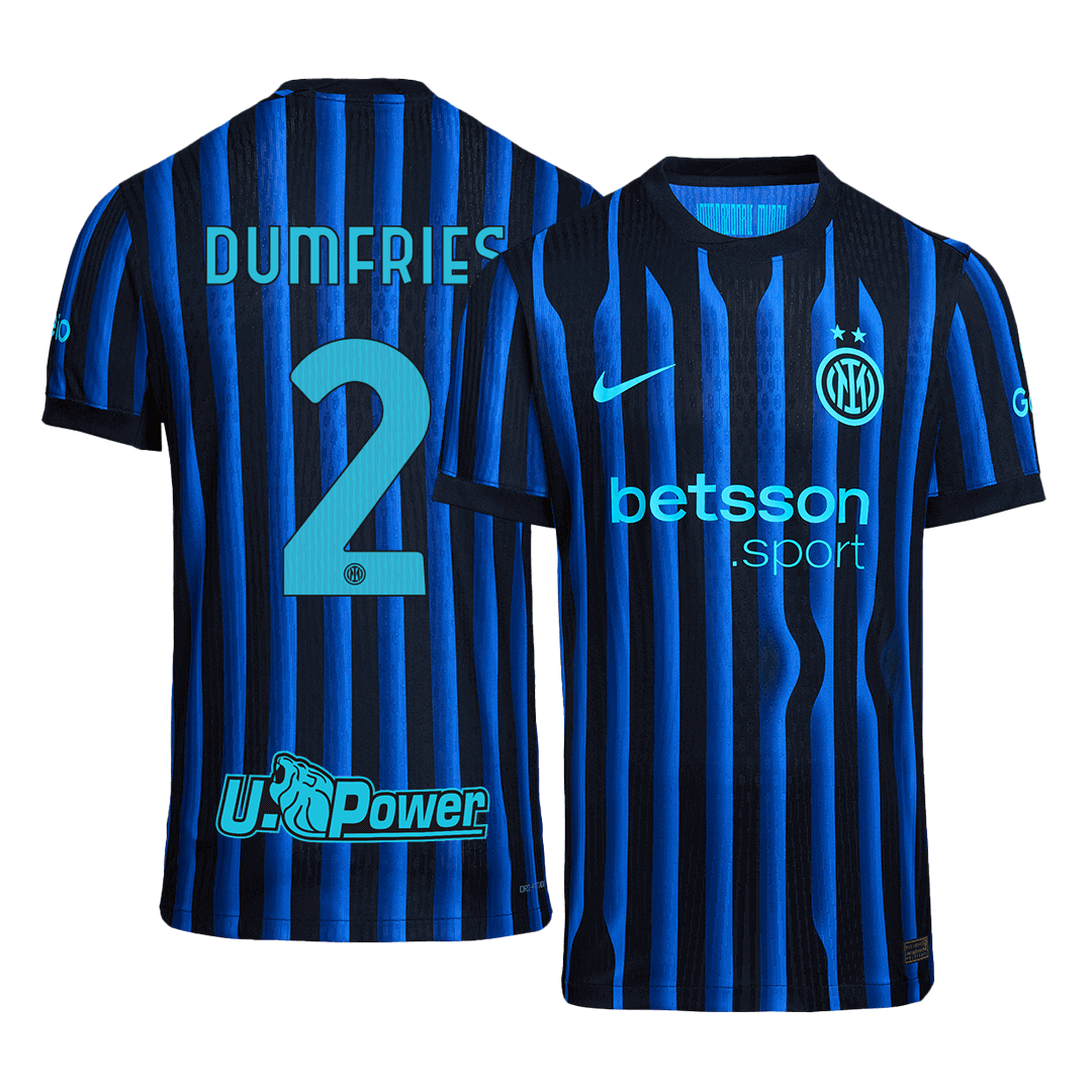 Authentic DUMFRIES #2 Inter Milan Home Soccer Jersey 2025/26
