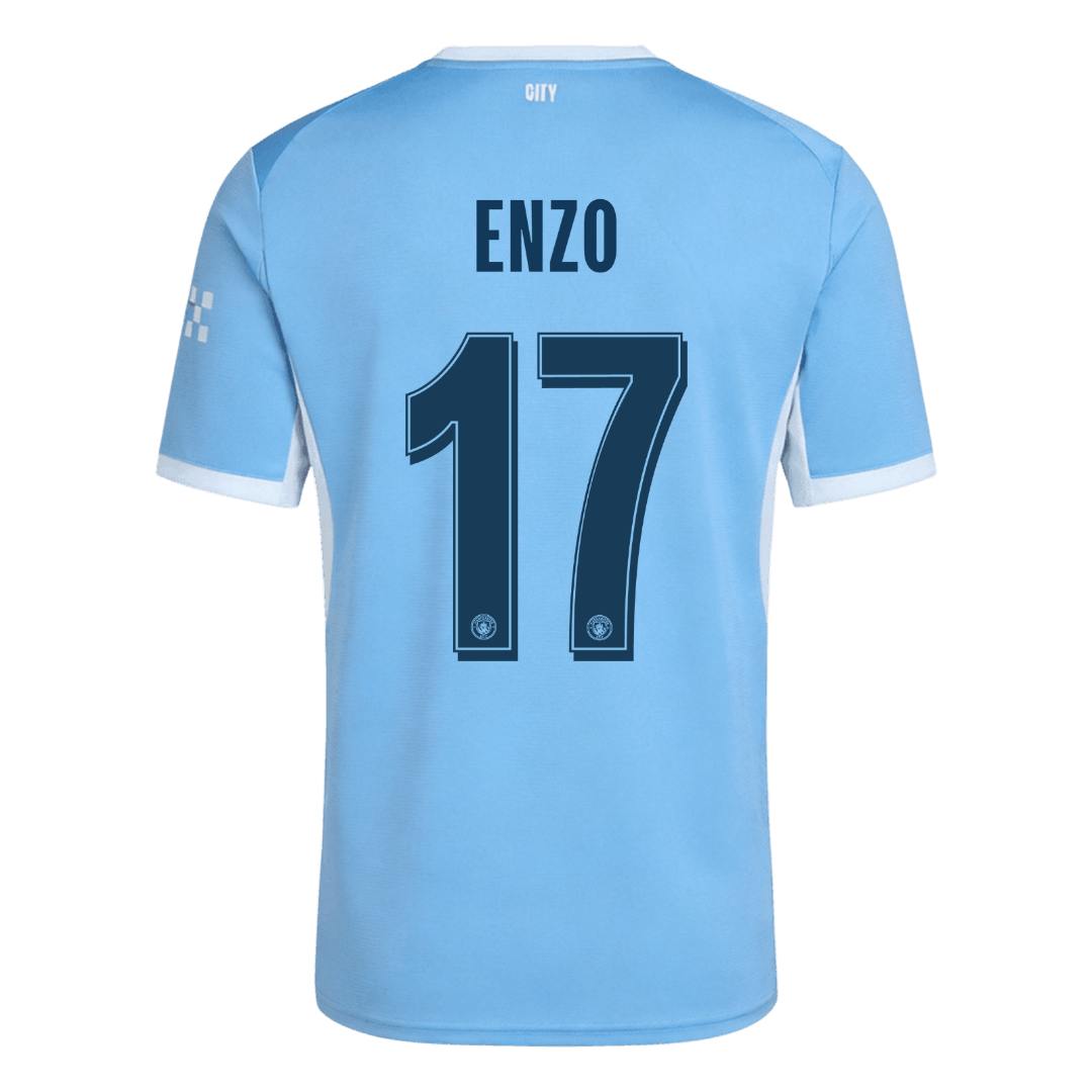 ENZO #17 Manchester City Home Soccer Jersey 26/27 Blue - UCL