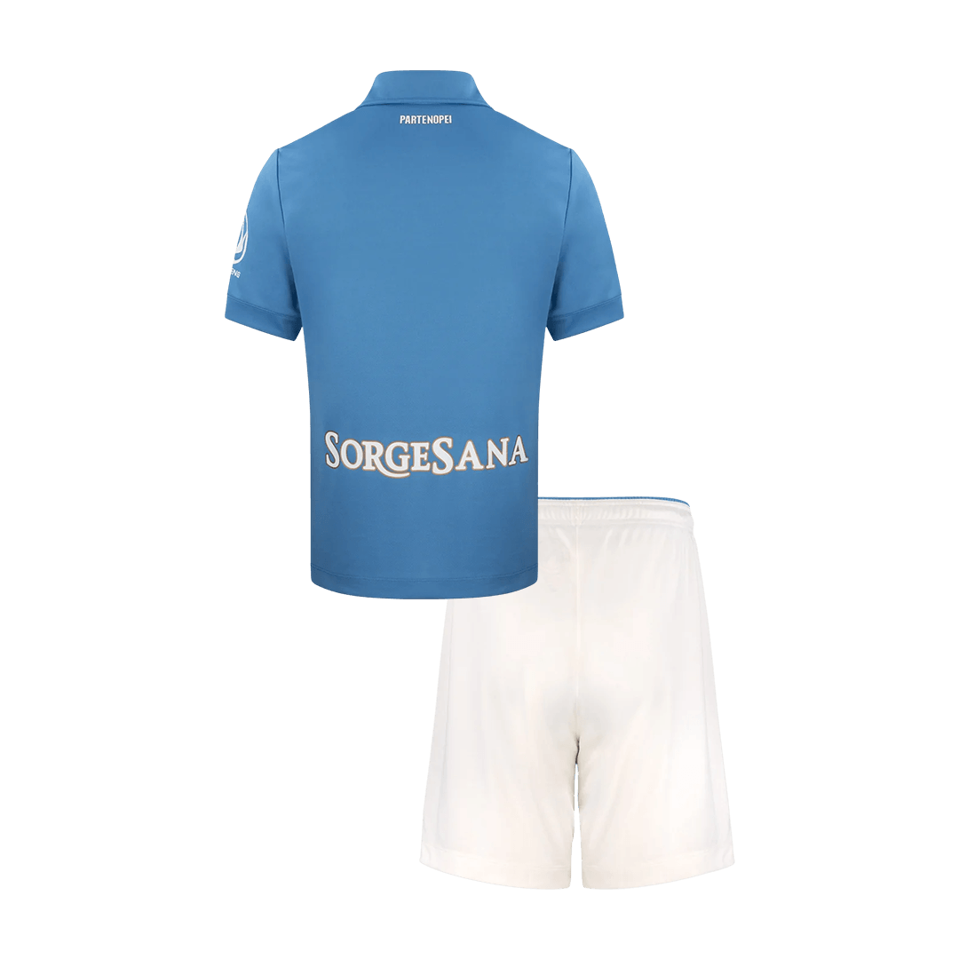 Kids Napoli Home Soccer Jersey Kit (Jersey+Shorts) 2026/27 Blue