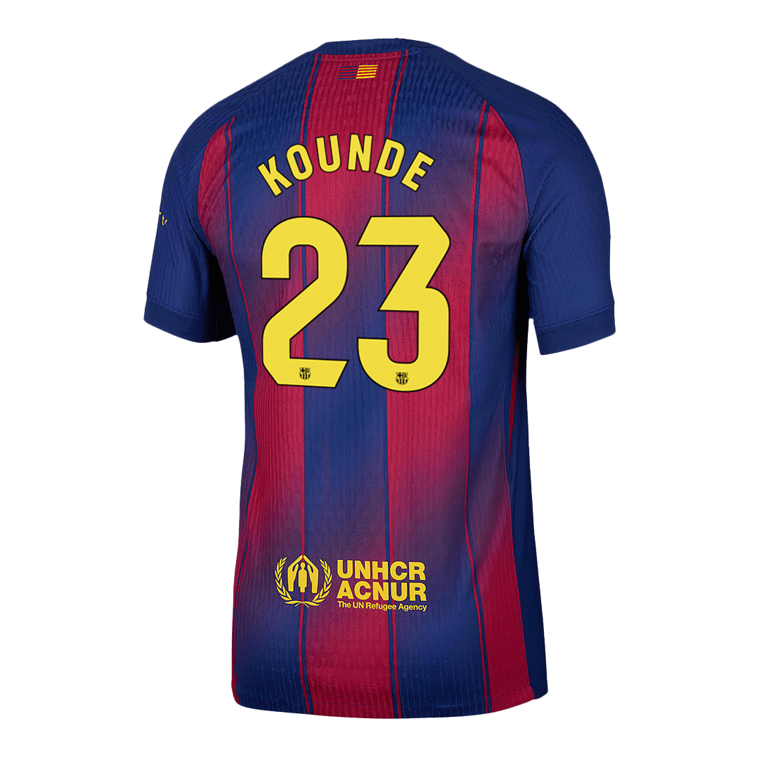 Authentic KOUNDE #23 Barcelona Home Soccer Jersey 2025/26