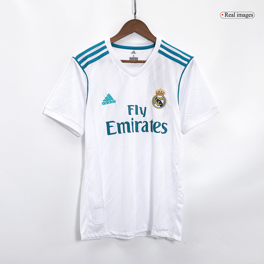 SERGIO RAMOS #4 Retro 2017/18 Real Madrid Home Soccer Jersey White