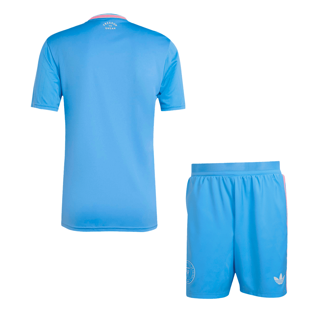 Inter Miami Third away Soccer Jersey Kit(Jersey+Shorts) 2025 Blue
