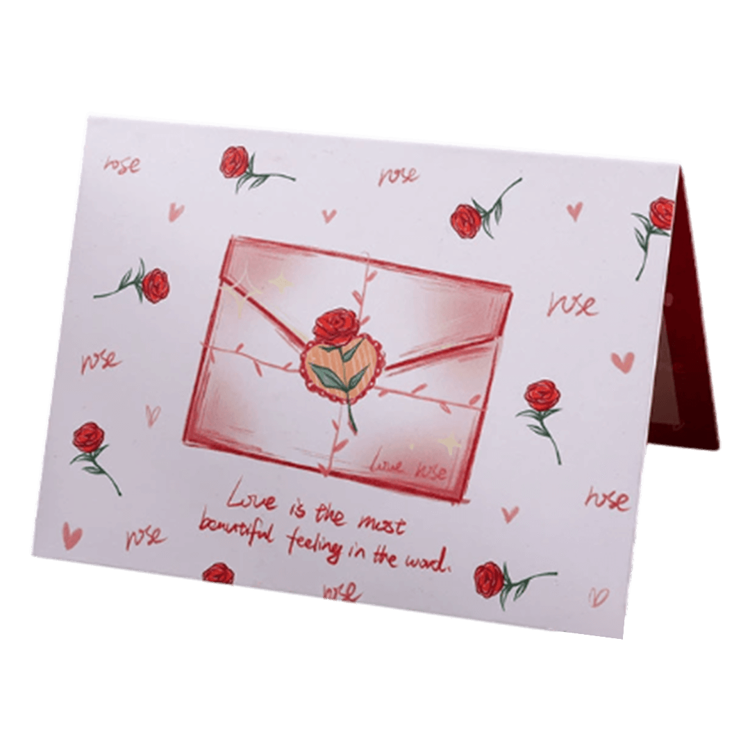 Custom Rose Envelope Valentine's Day Card Red football shirt 2025/26