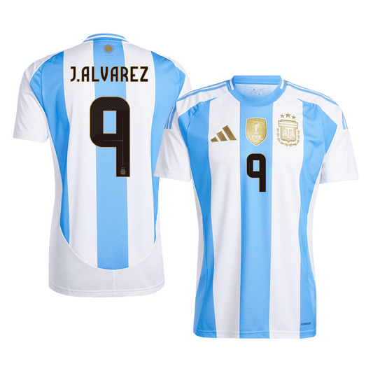J.ALVAREZ #9 Argentina Home Soccer Jersey 2024