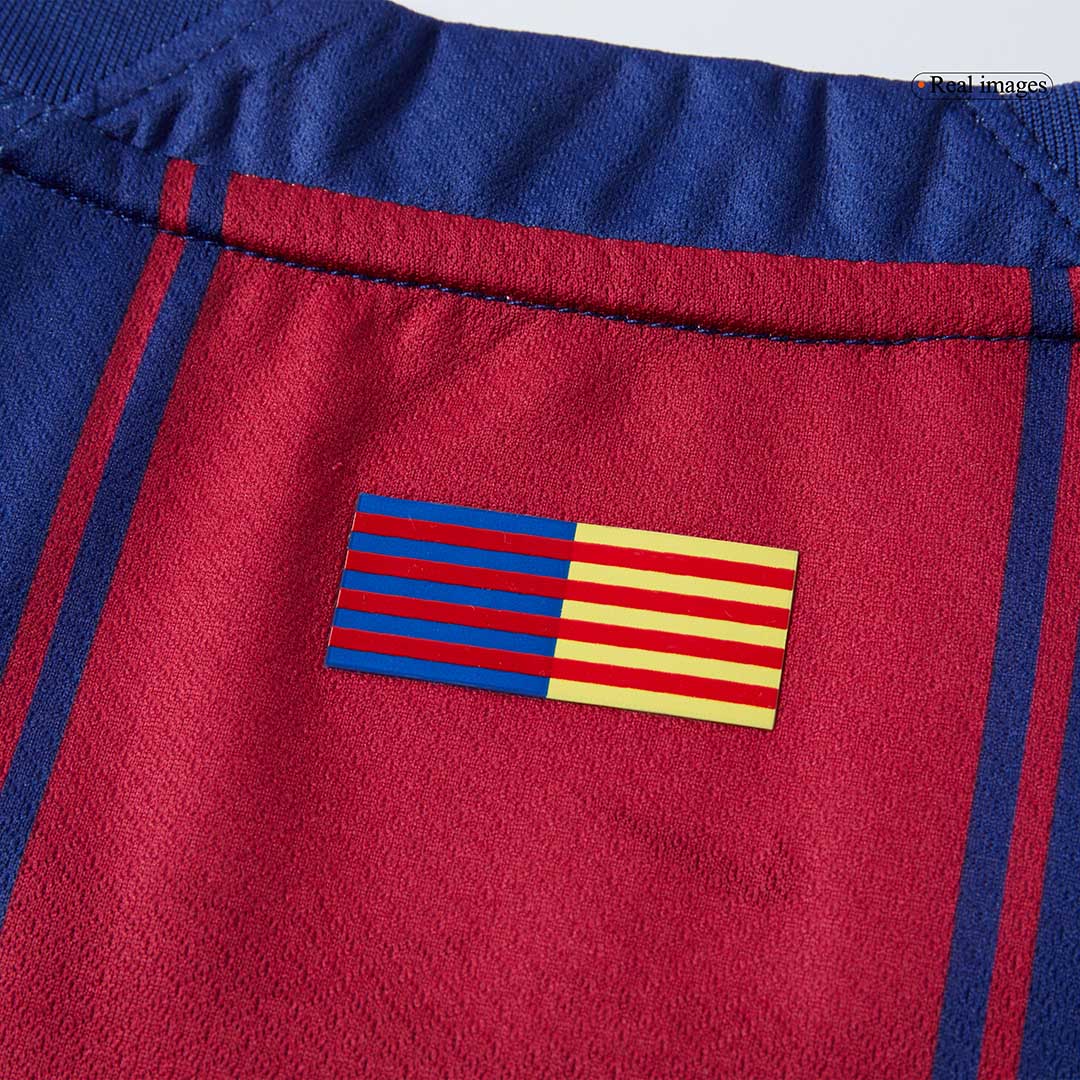 F.DE JONG #21 Barcelona Home Soccer Jersey 2025/26 Red&Blue - UCL
