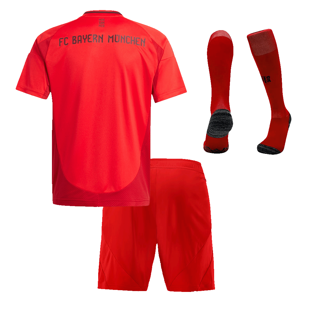 Kid's Bayern Munich Home Soccer Jersey Kit(Jersey+Shorts+Socks) 2024/25 Red