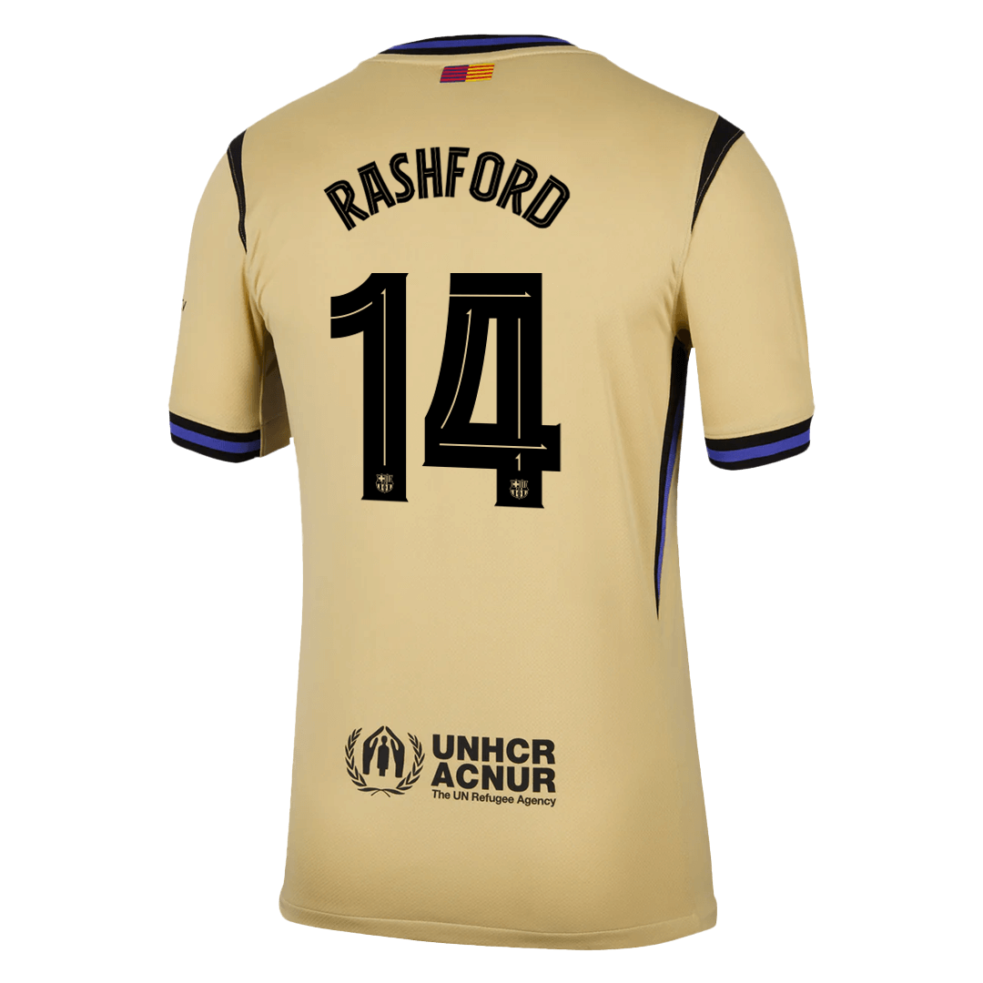RASHFORD #14 Barcelona Away Soccer Jersey 2025/26 Yellow - UCL