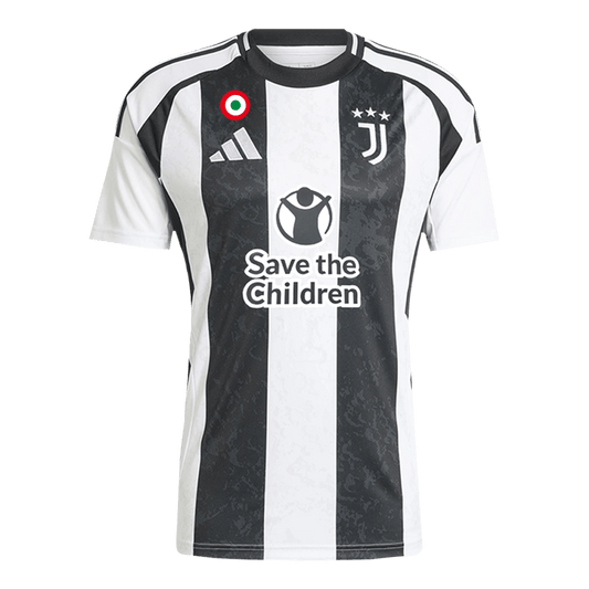 Juventus Home Soccer Jersey 2024/25- Save The Children Sponsor
