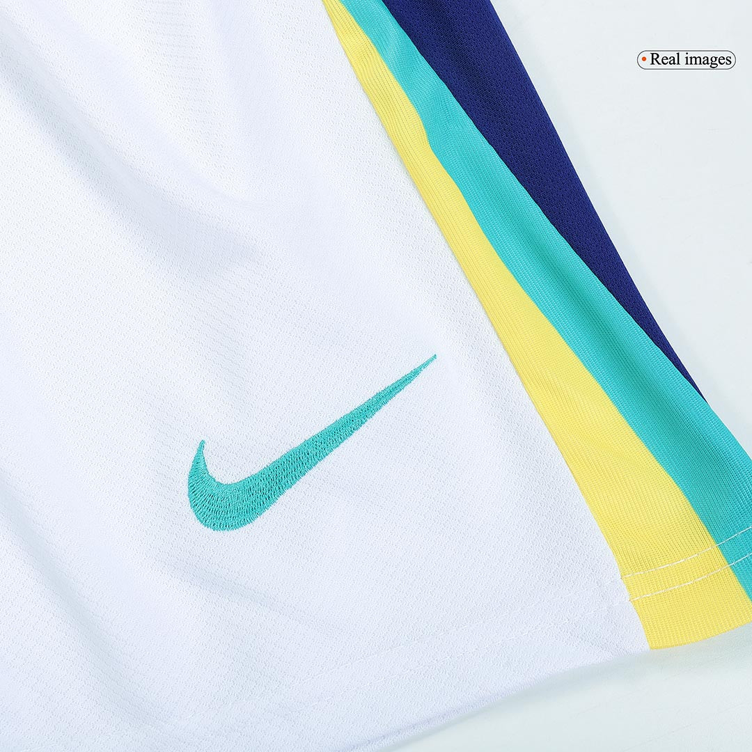 Kid's Brazil Away Soccer Jersey Kit(Jersey+Shorts+Socks) Copa America 2024