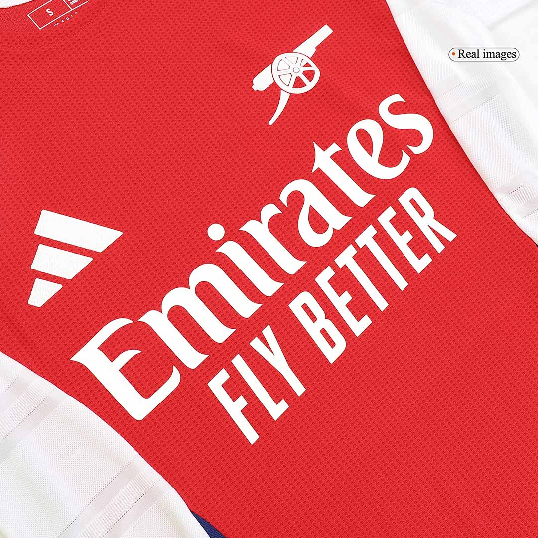 RICE #41 Authentic Arsenal Home Soccer Jersey 2024/25 Red - UCL