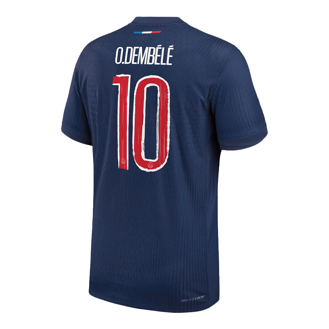 Authentic O.DEMBÉLÉ #10 PSG Home Soccer Jersey 2024/25 Navy - UCL