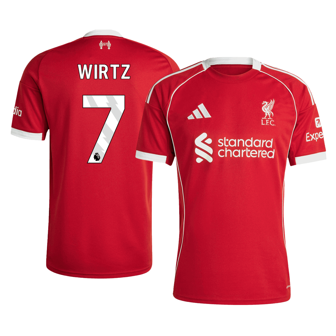 WIRTZ #7 Liverpool Home Soccer Jersey 2025/26 Red