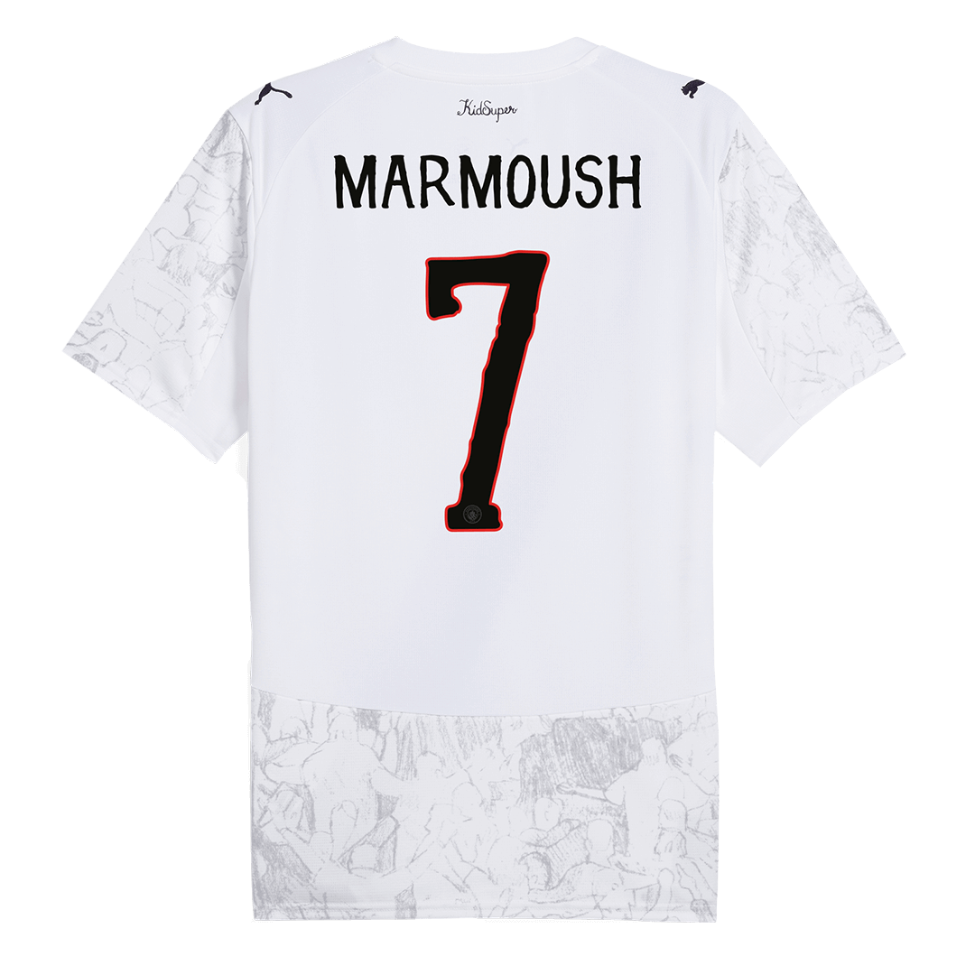 MARMOUSH #7 Manchester City KidSuper Soccer Jersey 2025/26 White - Club World Cup