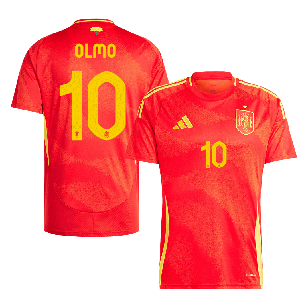 OLMO #10 Spain Home Soccer Jersey Euro 2024