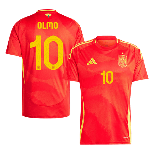 OLMO #10 Spain Home Soccer Jersey Euro 2024
