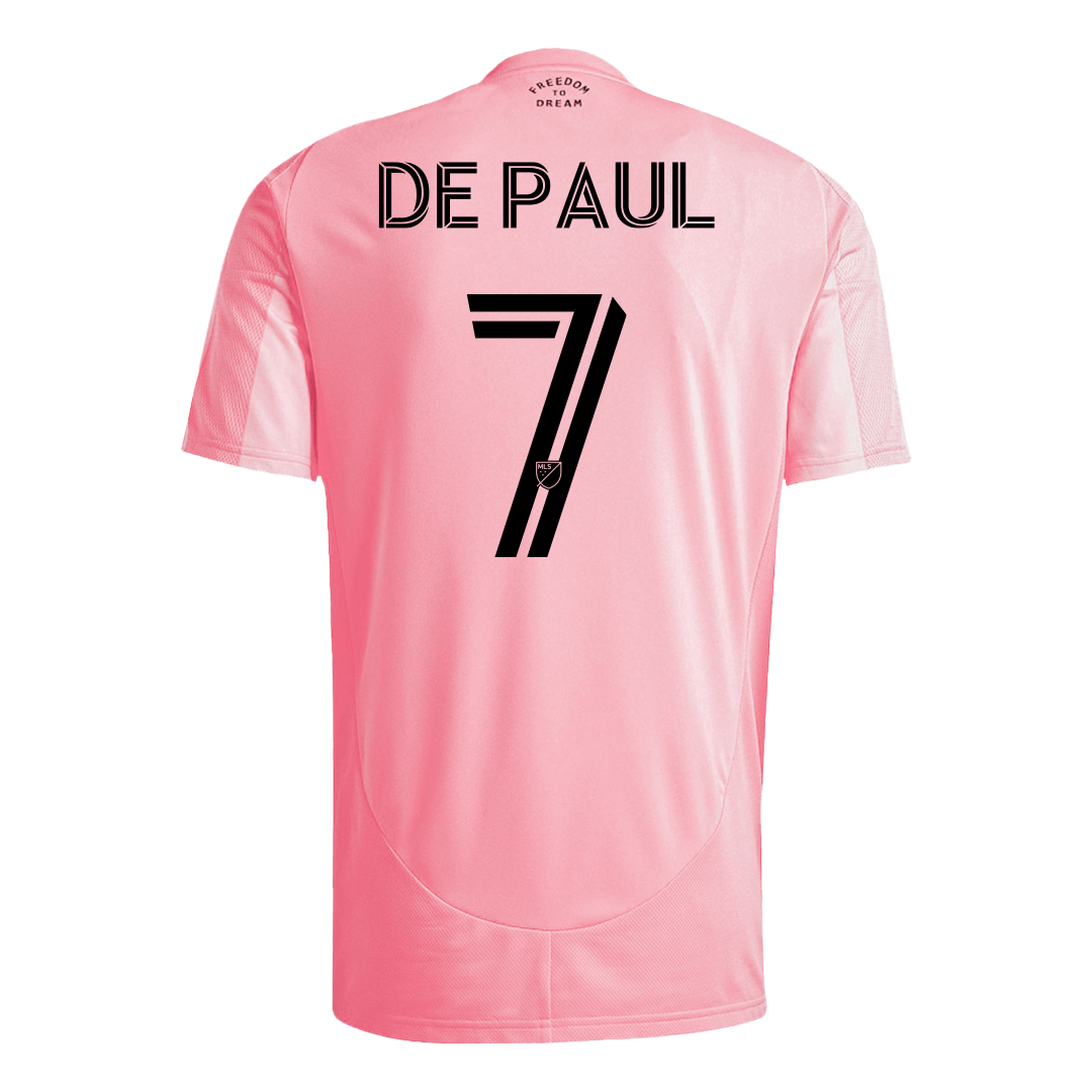 DE PAUL #7 Inter Miami Home Soccer Jersey 2025 Pink