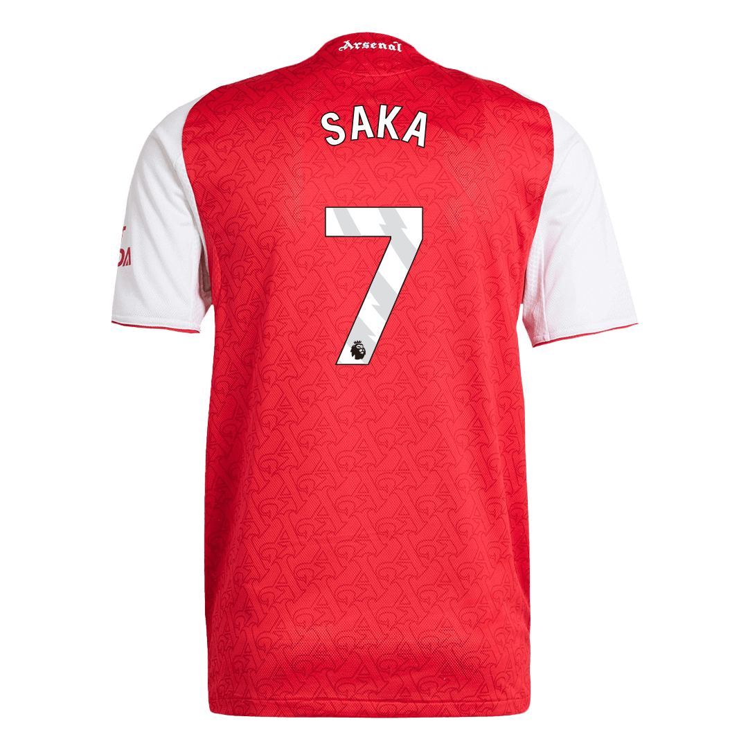 Authentic SAKA #7 Arsenal Home Soccer Jersey 2025/26 Red