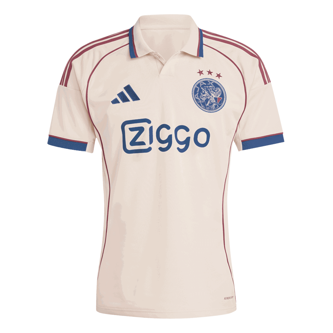 Ajax Third Away Soccer Jersey 2025/26 White