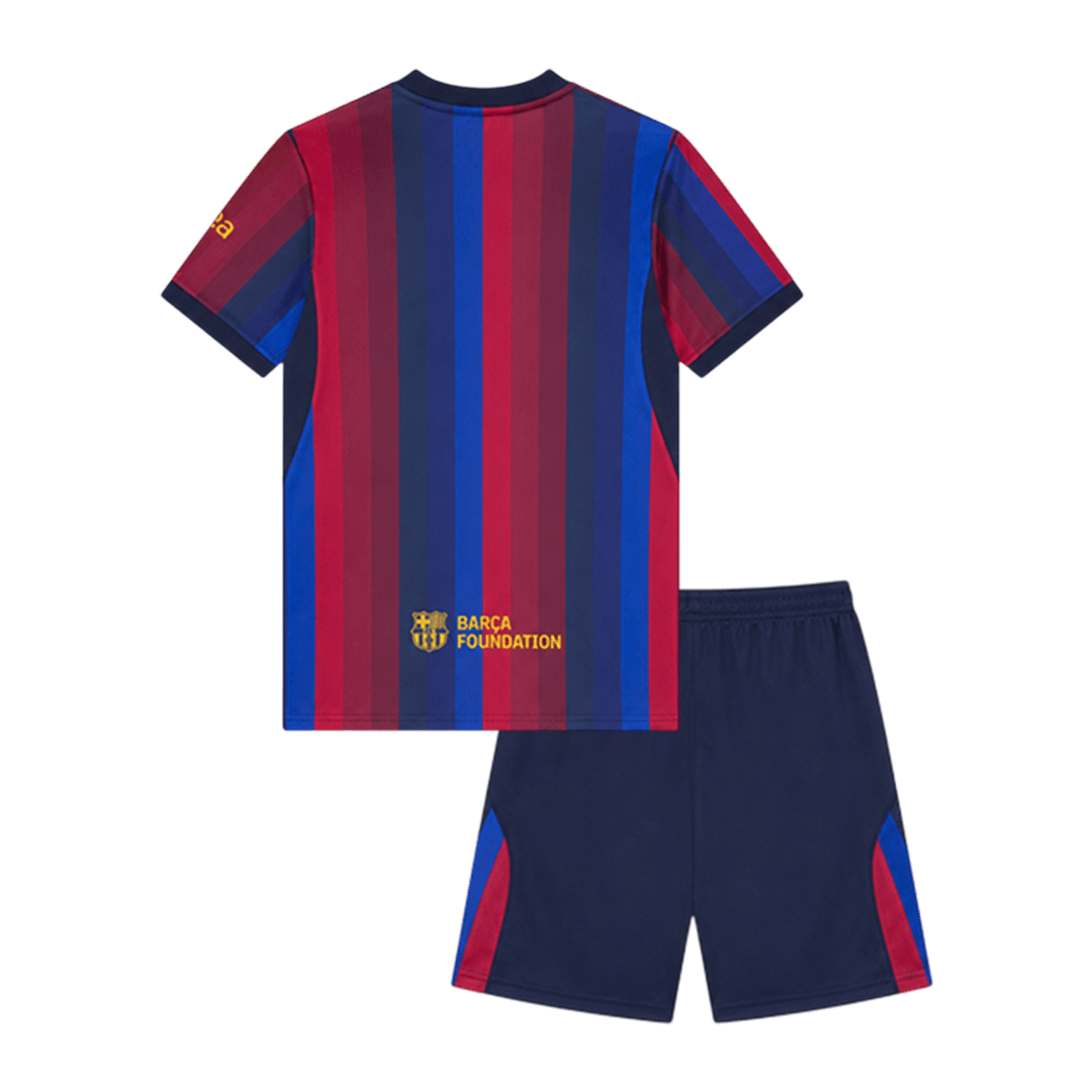 Kids Barcelona Home Soccer Jersey Kit (Jersey+Shorts) 2026/27 Red&Blue