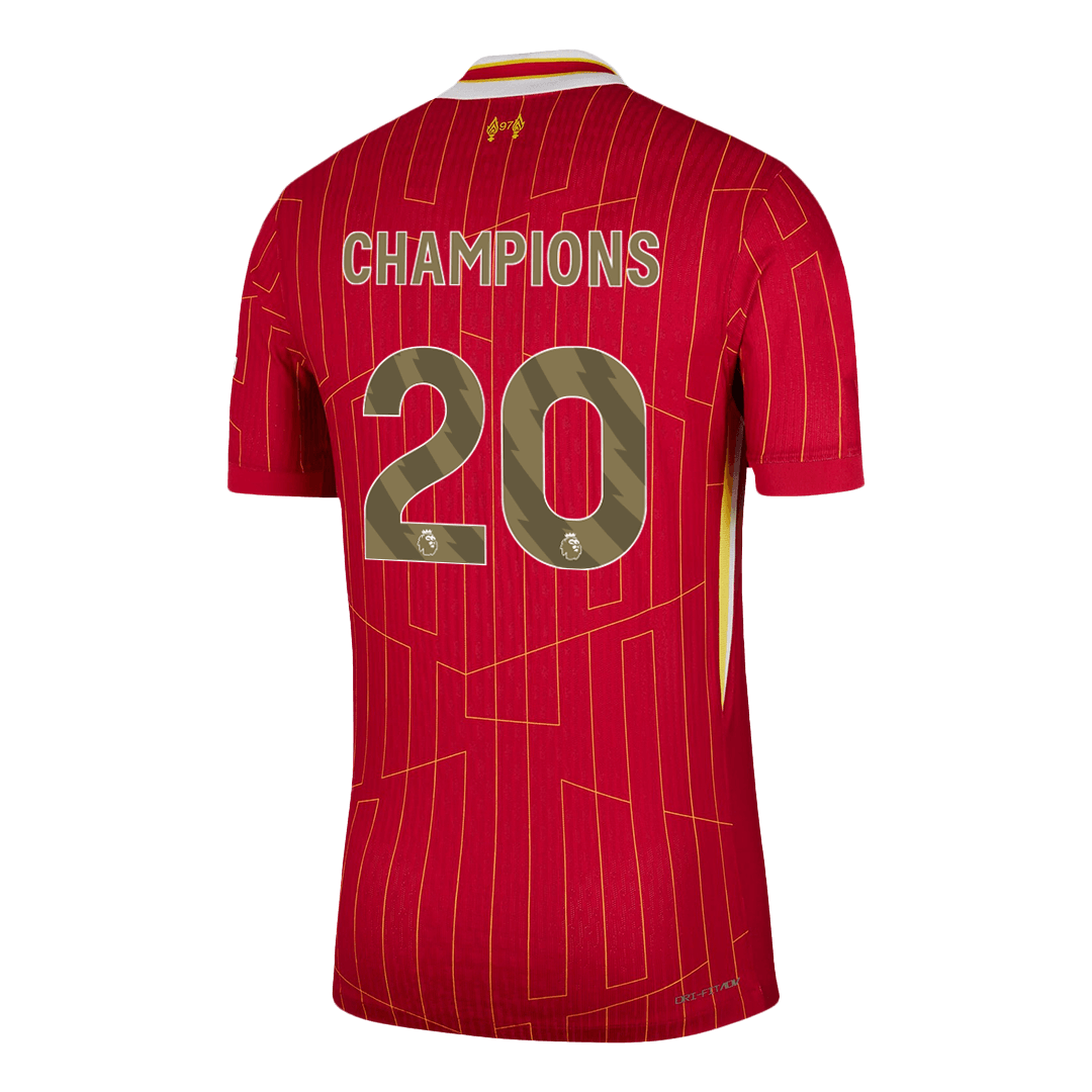 Authentic CHAMPIONS #20 Liverpool Home Soccer Jersey 2024/25 Red