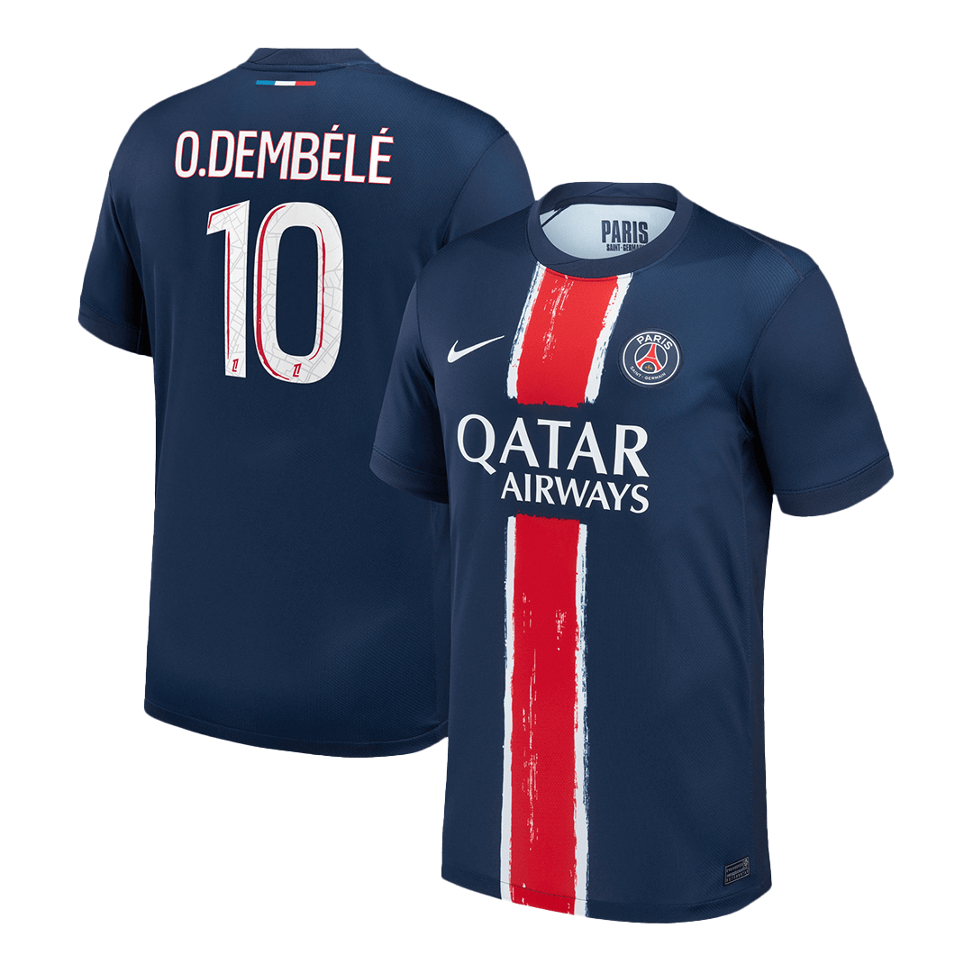 O.DEMBÉLÉ #10 PSG Home Soccer Jersey 2024/25 Navy