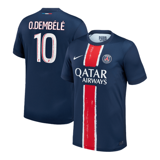 O.DEMBÉLÉ #10 PSG Home Soccer Jersey 2024/25 Navy