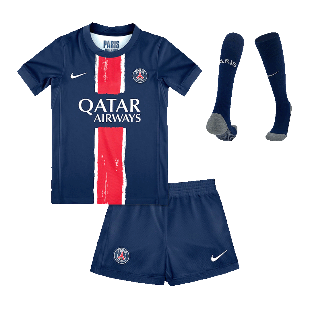 Kid's PSG Home Soccer Jersey Kit(Jersey+Shorts+Socks) 2024/25