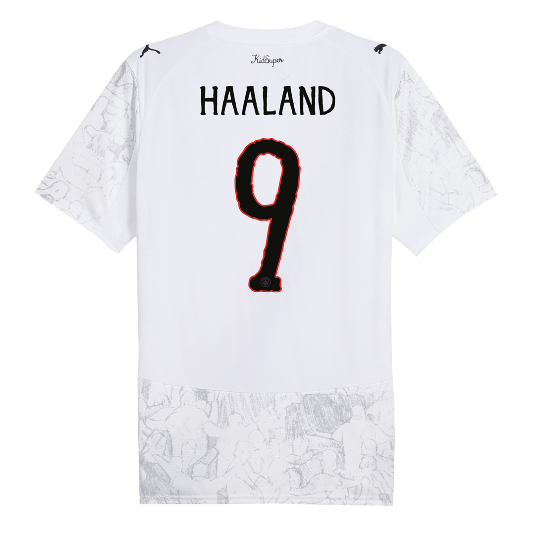HAALAND #9 Manchester City KidSuper Soccer Jersey 2025/26 White - Club World Cup