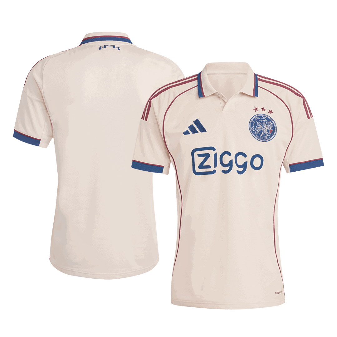 Ajax Third Away Soccer Jersey 2025/26 White