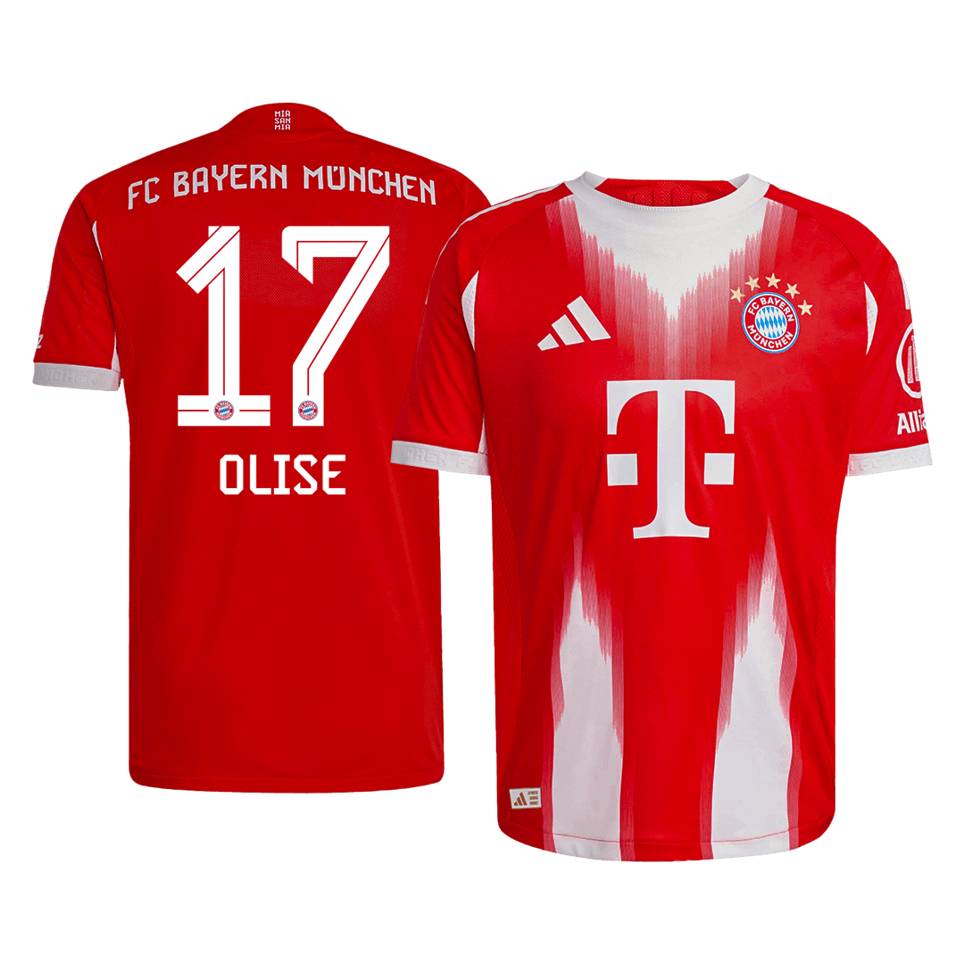 Authentic OLISE #17 Bayern Munich Home Soccer Jersey 2025/26