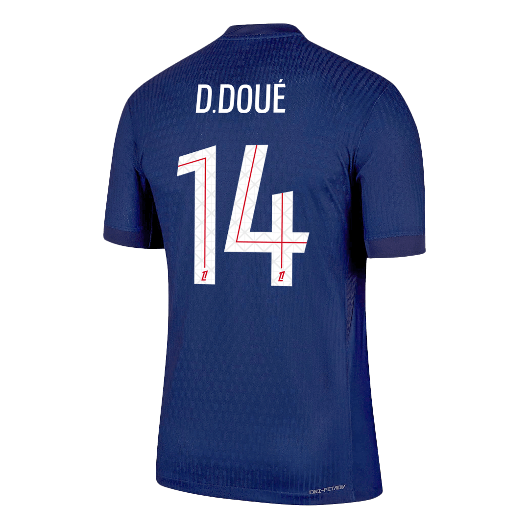 Authentic D.DOUÉ #14 PSG Home Soccer Jersey 2025/26 Navy
