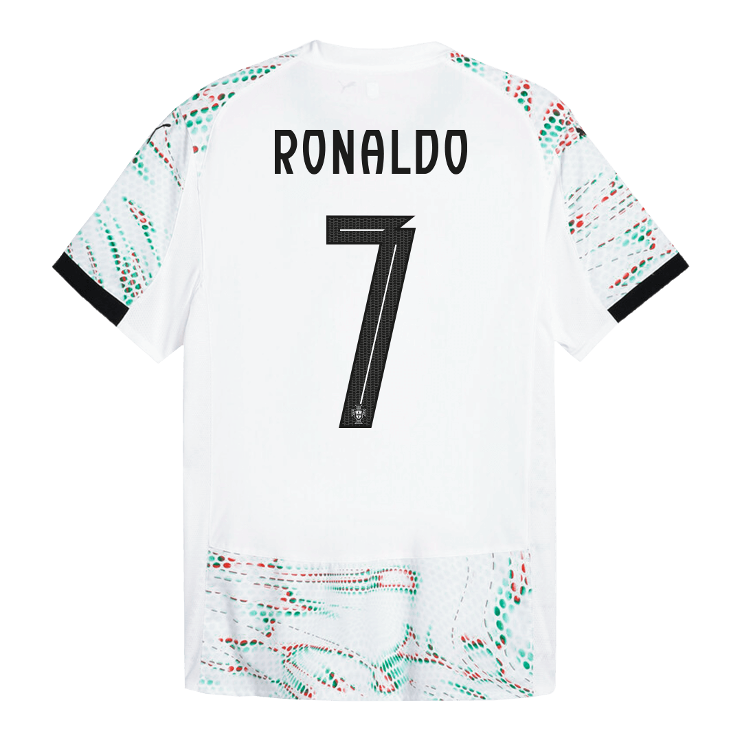 Authentic RONALDO #7 Portugal Away Soccer Jersey 2025 White