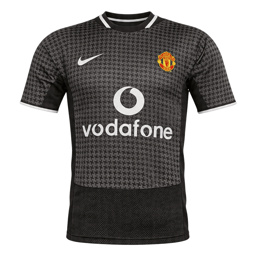 Men Retro Fan Version 2003/05 Manchester United Away Soccer Jersey Black