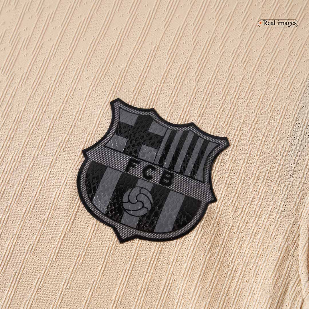 ROONY #19 Authentic Barcelona Away Soccer Jersey 2025/26 Yellow - UCL