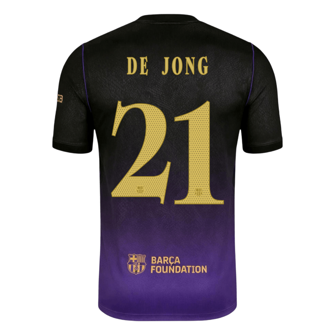 player version F. DE JONG #21 Barcelona Away Soccer Jersey 2026/27