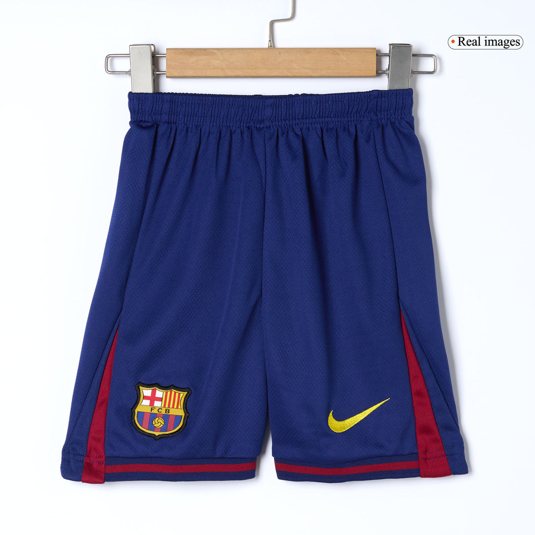 Kid's Barcelona Home Soccer Jersey Kit(Jersey+Shorts+Socks) 2025/26 Red&Blue