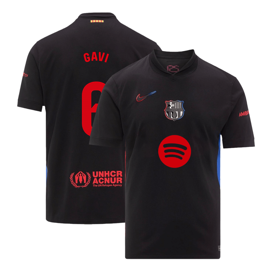 GAVI #6 Barcelona Away Soccer Jersey 2024/25 - Spotify Logo Without Text