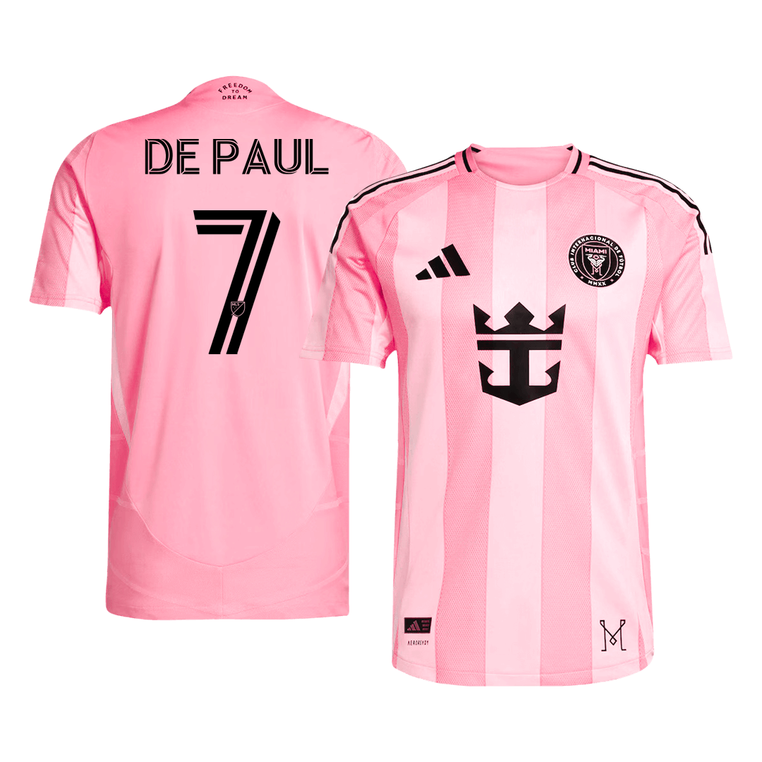 Authentic DE PAUL #7 Inter Miami CF Home Soccer Jersey 2025 Pink