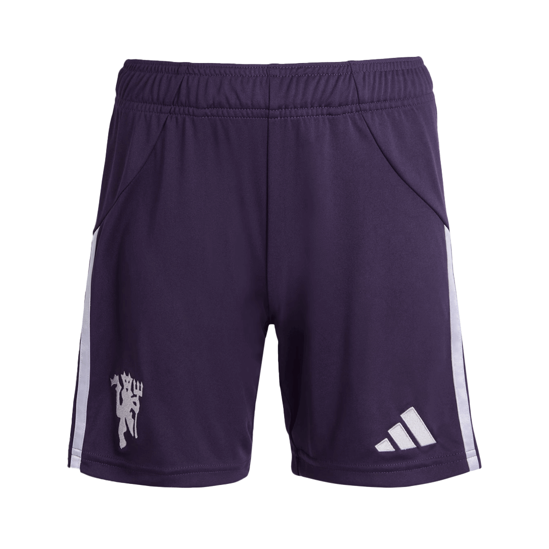 Manchester United Away Soccer Shorts 25/26 Purple