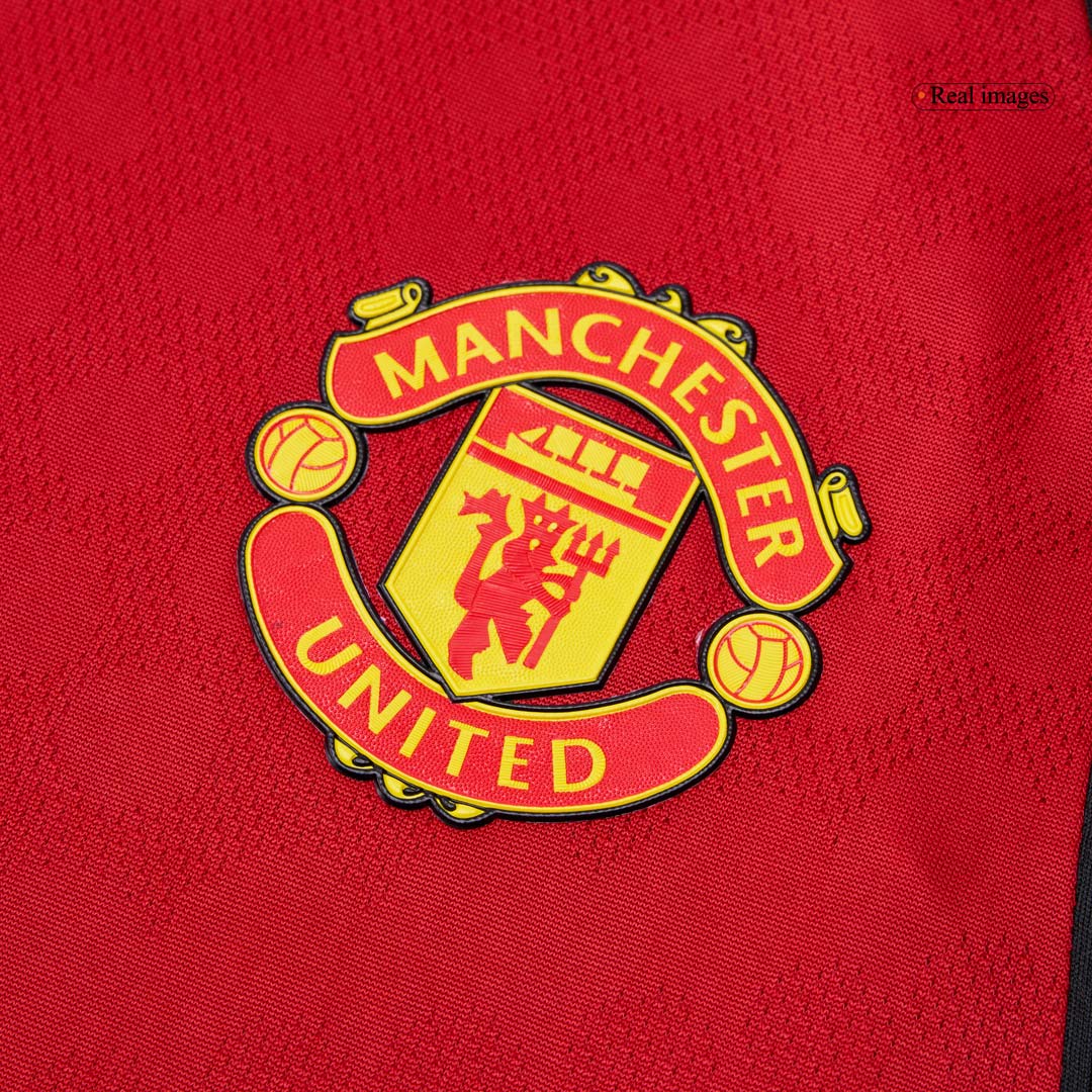 Authentic B.FERNANDES #8 Manchester United Home Soccer Jersey 2025/26 Red
