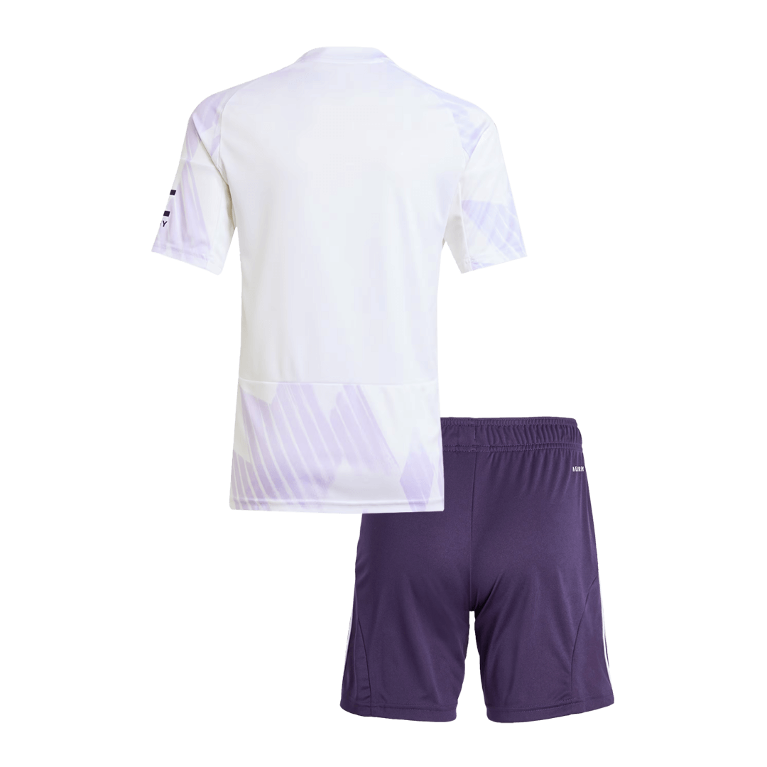 Kid's Manchester United Away Soccer Jersey Kit(Jersey+Shorts) 2025/26 White