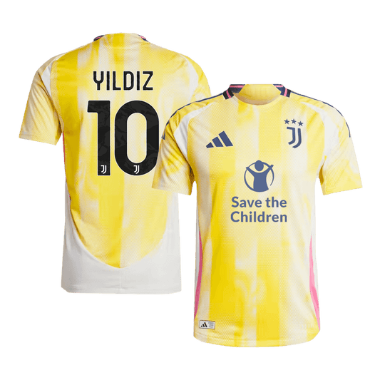 Authentic YILDIZ #10 Juventus Away Soccer Jersey 2024/25 - Save The Children Sponsor